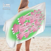 baby pink rabbit bath towel summer travel beach towels for adult yoga mats quick dry bathroom dropshipping