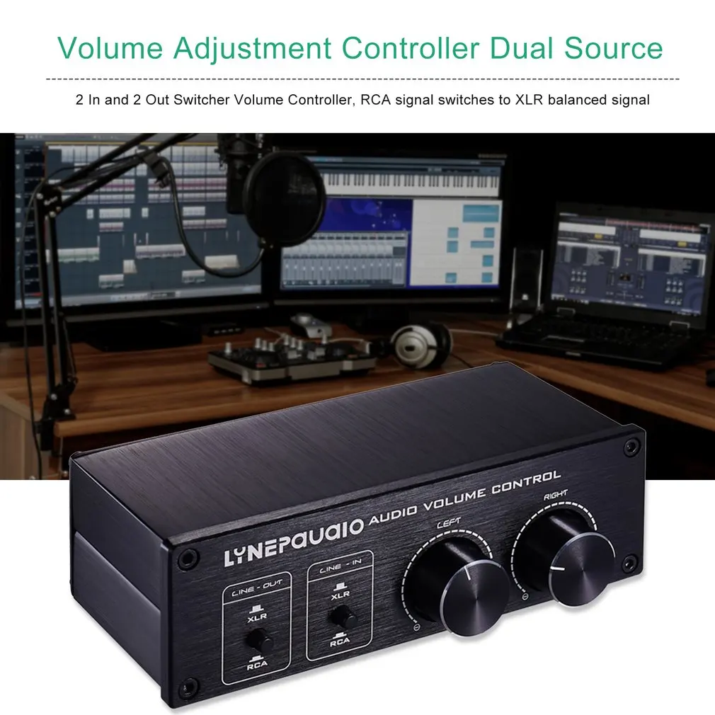 Professional Fully Balanced Passive Preamplifier Active Speaker Volume Adjustment Controller 2 In Out Switch Dual Source | Электроника