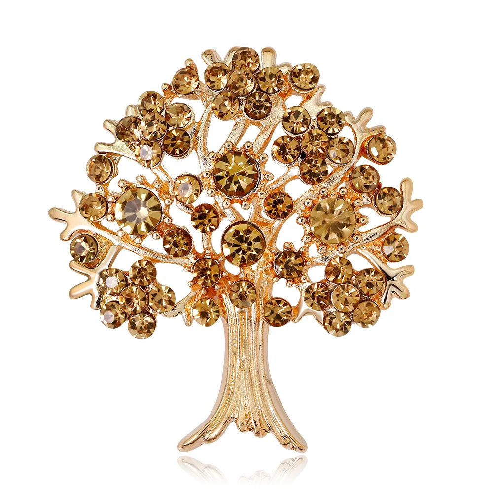 

Rhinestone Tree Fashion Wild Corsage Crystal Vintage Silver Color Trees Brooches Alloy Plants Banquet Weddings Brooch Gift