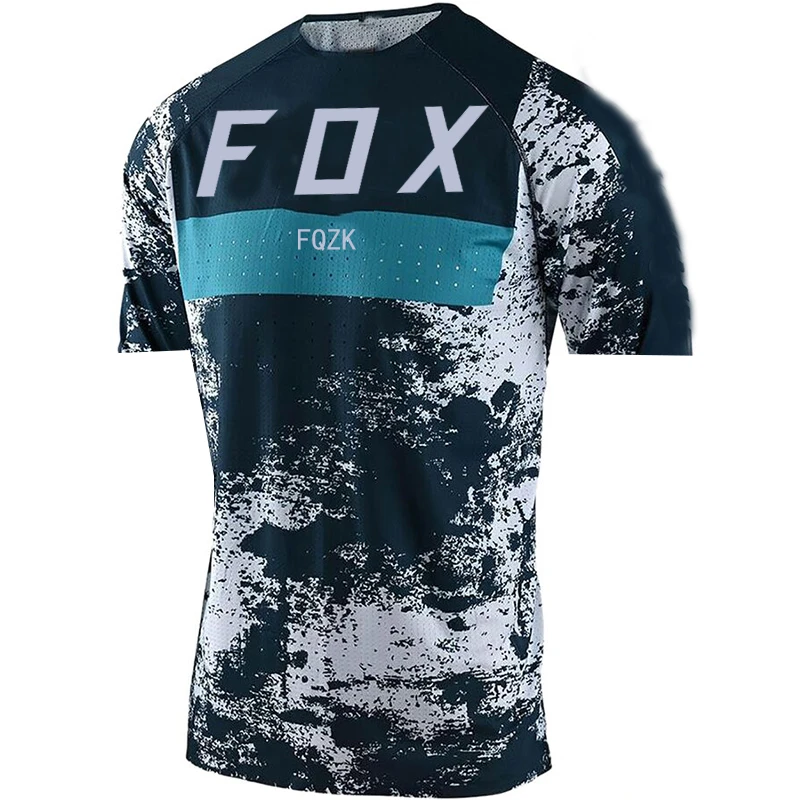 

MTB Cycling Jersey FQZK FOX Men Bike Maillot Downhill Jersey Motocross Shirt Mountain Bicycle Clothes Riding Cycling Jumper