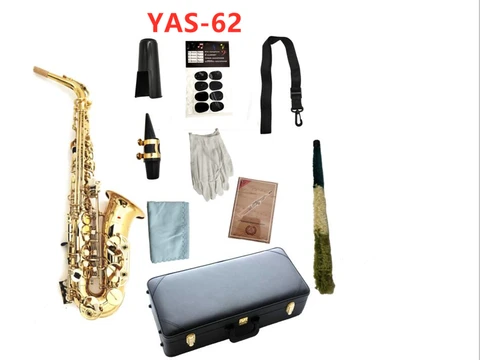 Новый бриллиантовый альт-саксофон E плоский электрофорез позолоченный Профессиональный музыкальный инструмент с чехлом Бесплатная доставка