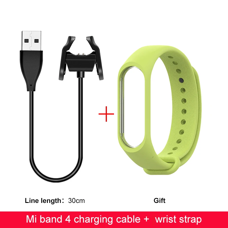 Яркий IONCT USB зарядное устройство для Xiaomi mi Band 4 зарядное устройство Сменный адаптер кабель зажим аксессуары mi Band 4 зарядная кабельная линия зарядка - Цвет: Яркий