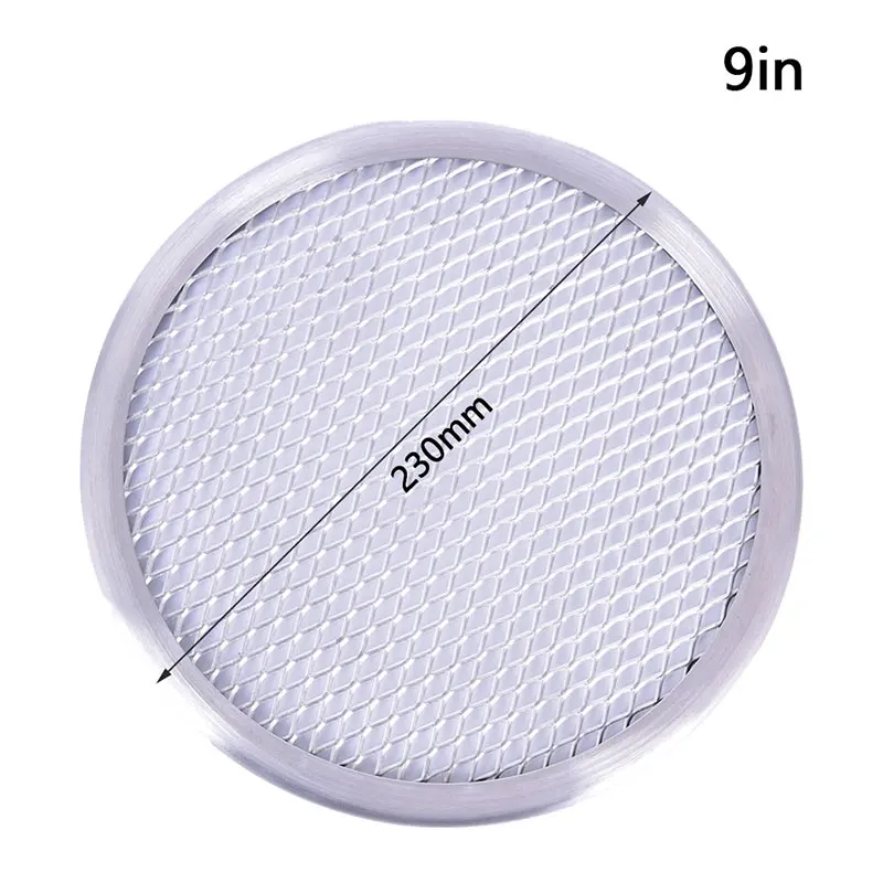 Алюминий сетки гриль пиццы Экран круглый выпечки сетчатый поднос Кухня