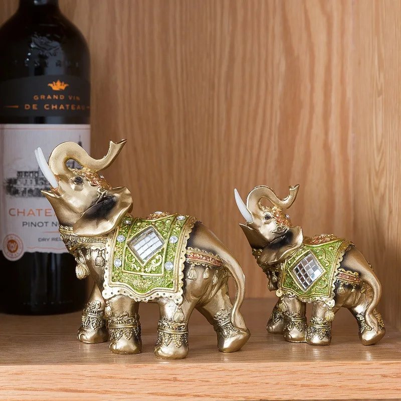 Статуя Слона Изделия из смолы декоративные украшения домашнего декора Sclupture