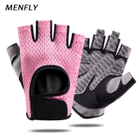 menfly bicycle gloves summer womens cycling half finger gym glove pink red fingertips sports cycle without fingers female