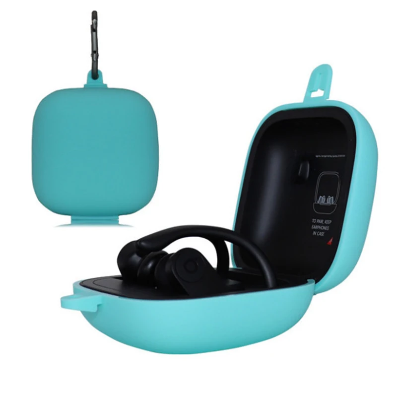 Mint Green Защитные Чехлы Наушники Аксессуары беспроводные Bluetooth наушники крышка силикагель сплошной цвет оболочки для Beats Powerbeats Pro - Цвет: Mint Green
