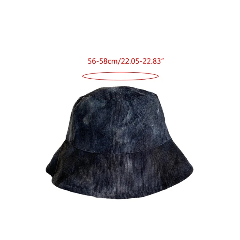 

Unisex Multicolor Gradient Tie-Dye Bucket Hat Ultra Wide Brim Sunscreen Harajuku Graffiti Foldable Panama Fisherman Cap