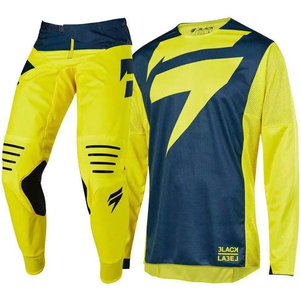 Shift Mx Джерси и брюки Топ ATV BMX мотокросса Combo Гонки грязи велосипедный костюм 4 цвета мотоцикл одежда