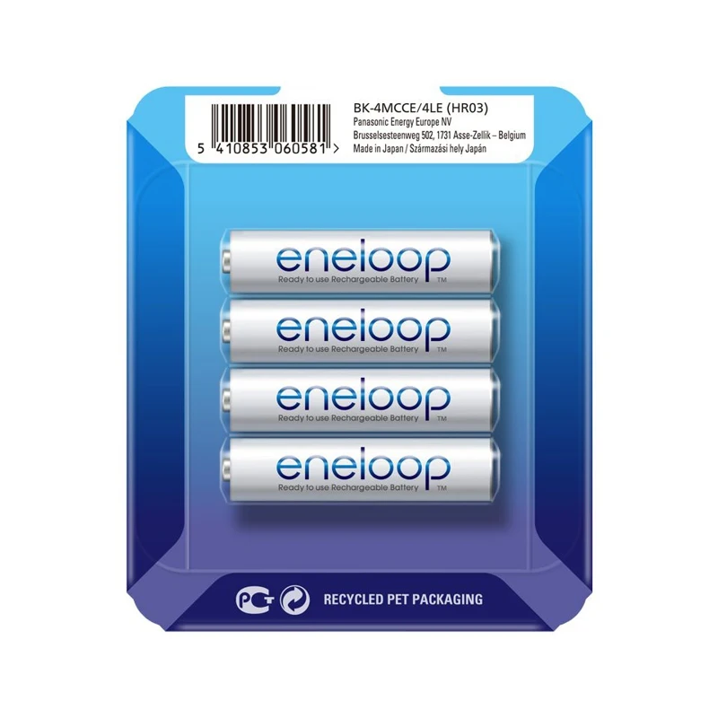 Аккумуляторы Panasonic Eneloop(AAA) BK 4MCCE/4LE 750 mAh Ni MH 4 шт|Перезаряжаемые батареи| |