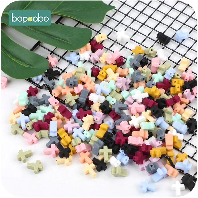 Bopoobo-mordedor de silicona sin BPA para beb&eacute;, mordedor de silicona para beb&eacute;, mordedor masticable de grado alimenticio, 50 unidades-0