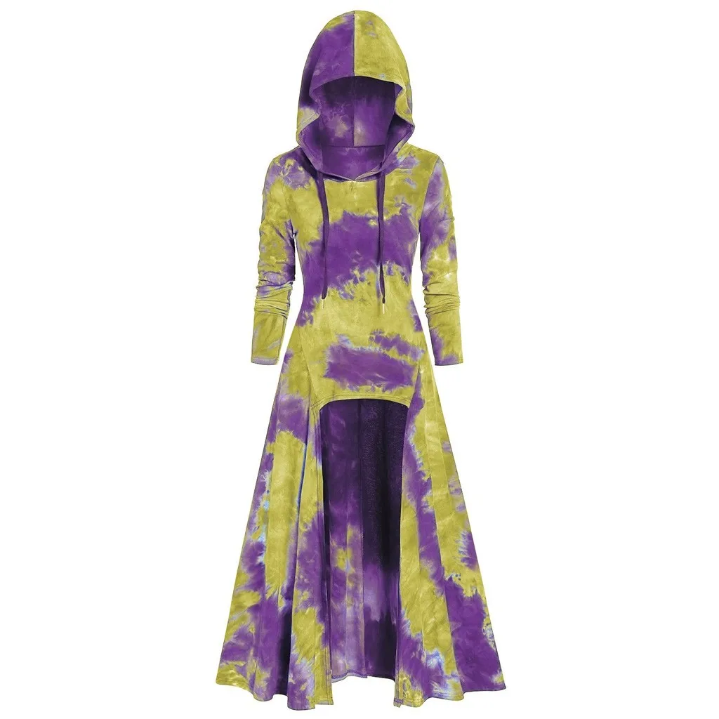 Женская толстовка с капюшоном плюс размер винтажный пуловер Топ Модный Плащ