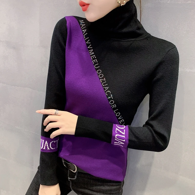 

Женский вязаный свитер с длинным рукавом #6530