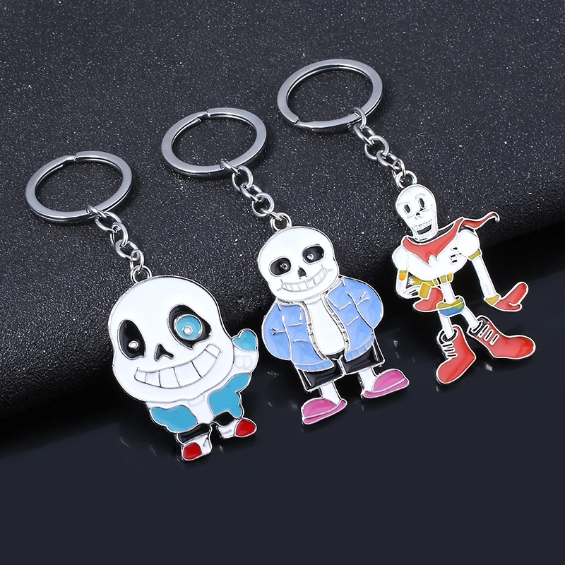 Брелок из сплава для игр Sans Papyrus милый рисунок логотип панда Череп подвески