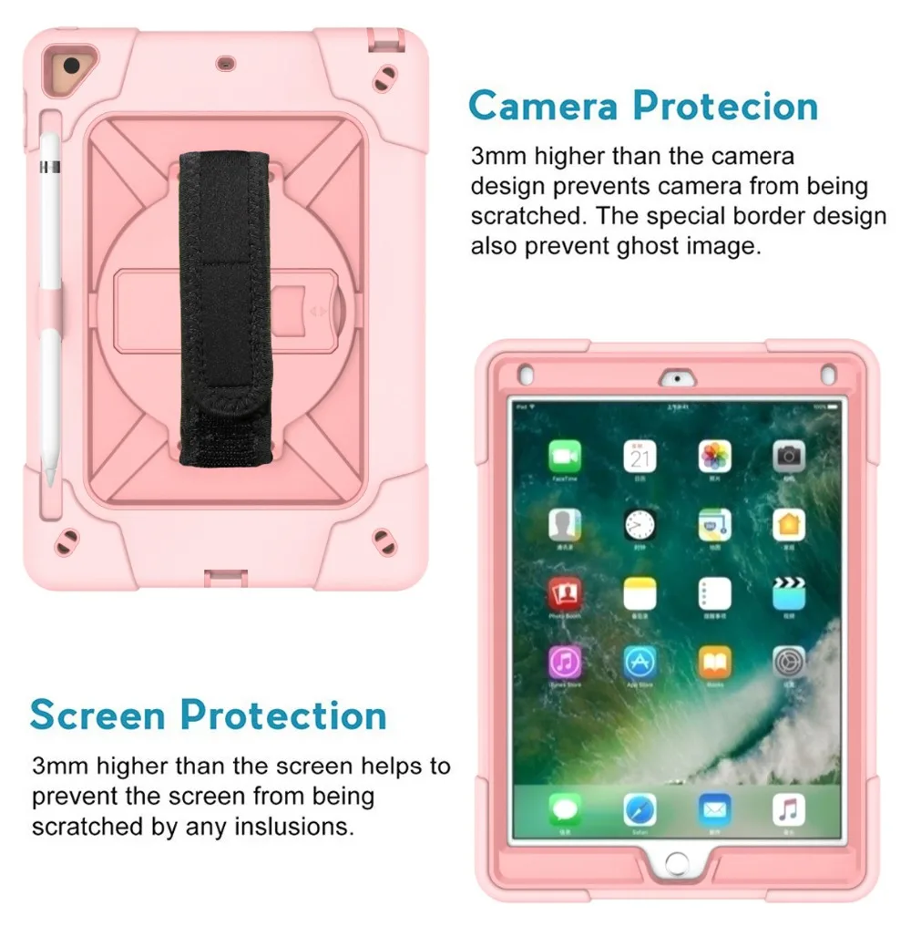 Чехол для планшета, для iPad Air 2, сверхмощный ПК, Прочный Гибридный чехол-подставка для iPad Air 2, iPad 9,7,,, чехол, Coque