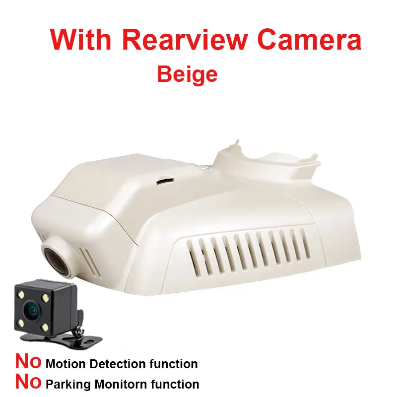 Beige Rear Lens Kampacar HD Novatek 96658 для автомобиля беспроводной доступ в Интернет, DVR камеры для Mercedes Benz низкая версия glk-класс 200 260 300 350 MB X204 два автомобильных видеорегистраторов - Название цвета: Beige Rear Lens