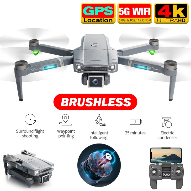 Дрон S179 с HD камерой 4K GPS 2021 м|Радиоуправляемые вертолеты| |