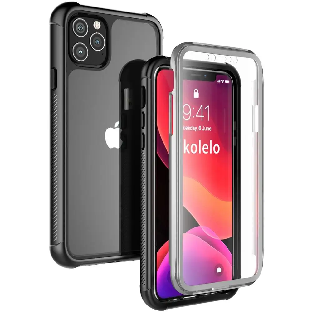 

Inkolelo Apple iPhone 11 Pro Max Case 360 Degree Full Body Protection Anti Scratch, Shockproof Front and Back Protective Cover