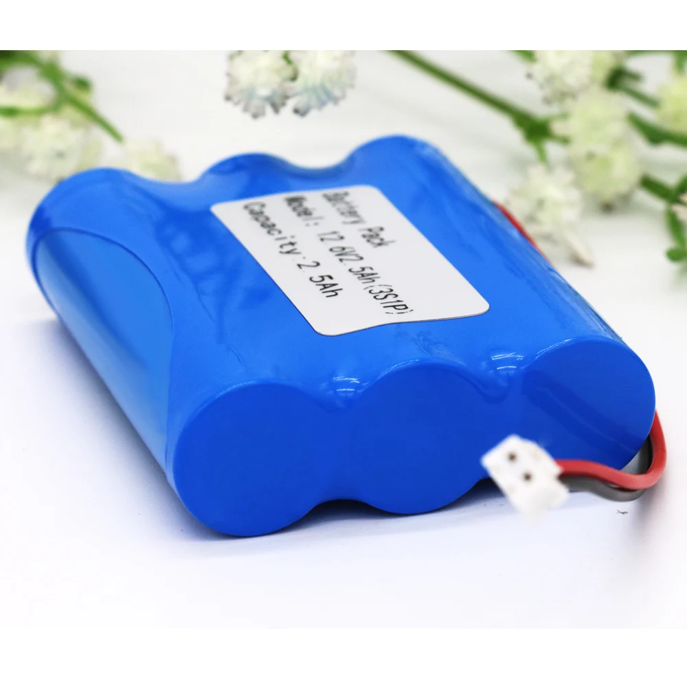 LXIAOYU 12V Battery 3S1P 12.6V/11.1V 2500mAh 18650 Lithium-ion Battery Pack with 5A BMS for Backup Power Ups CCTV Camerar  Etc