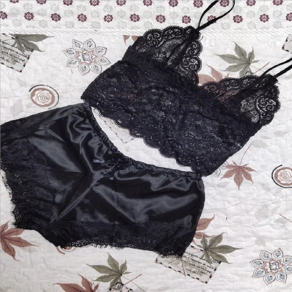 

V-neck Women Pajamas Spaghetti Strap Sleeveless Sleepwear Suit Comfort Satin Silk Plus Size Cami Nightwear Lingerie Shorts Set