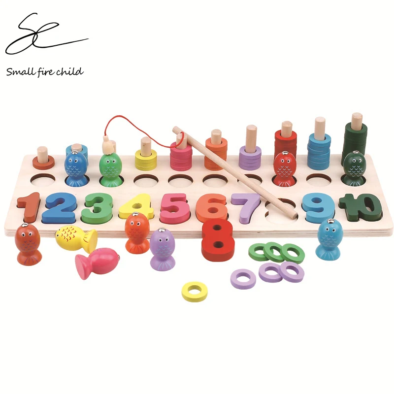 Деревянные материалы Монтессори игрушки обучающие цифры Цифровая форма спички