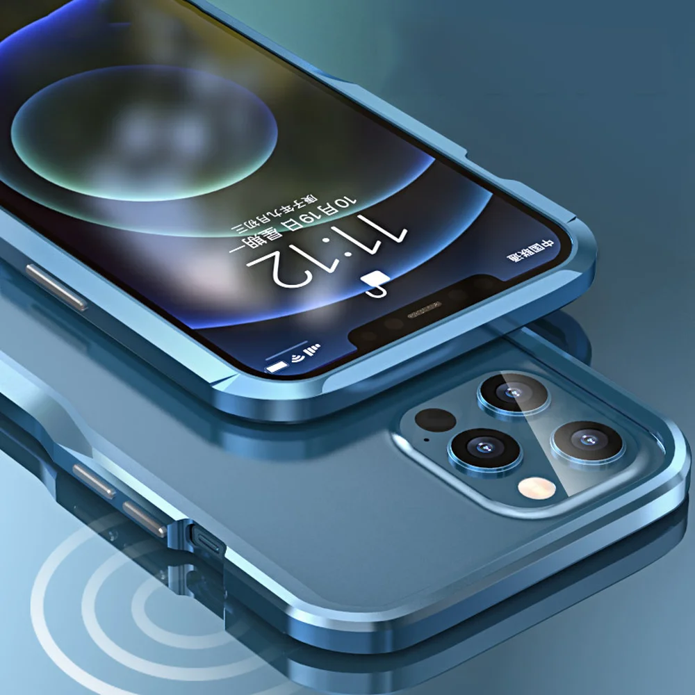 Роскошный металлический бампер из алюминиевого сплава для iPhone 12 Pro MAX Mini