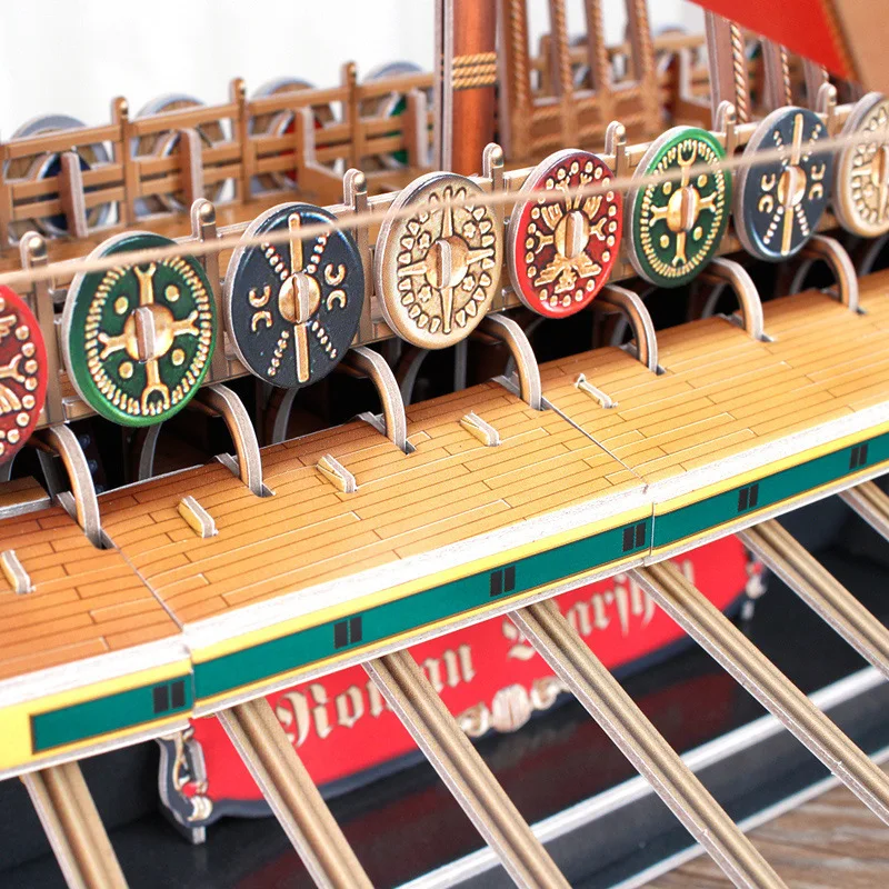 3D Ancient Roman Warship Model Paper DIY Children 's Puzzle Inserted Building Blocks Assembled Toys | Игрушки и хобби