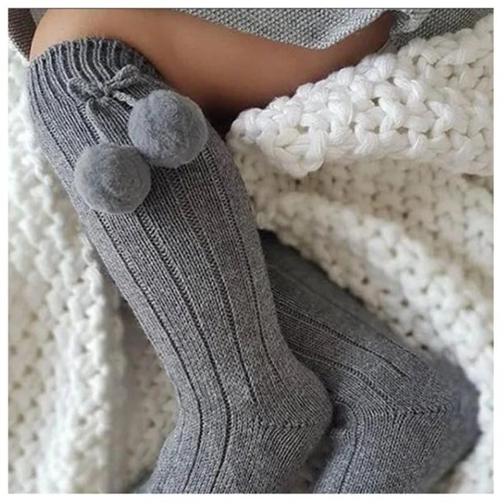 

Детские толстовки с капюшоном с меховыми помпонами для гольфы для малышей, детские носки без пятки для мальчиков и девочек на осень и зиму т...