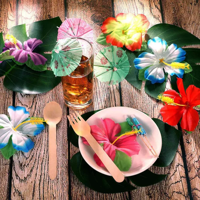 Мода 189 шт Гавайская тропическая украшения для тематических вечеринок набор