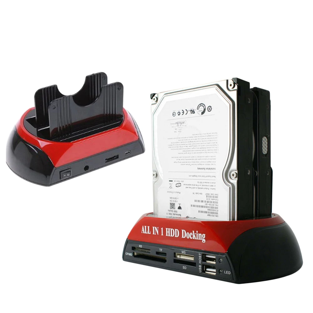 Все в 1 IDE SATA HDD док-станция двойной USB 3 0 жесткий диск кардридер FKU66 | Компьютеры и