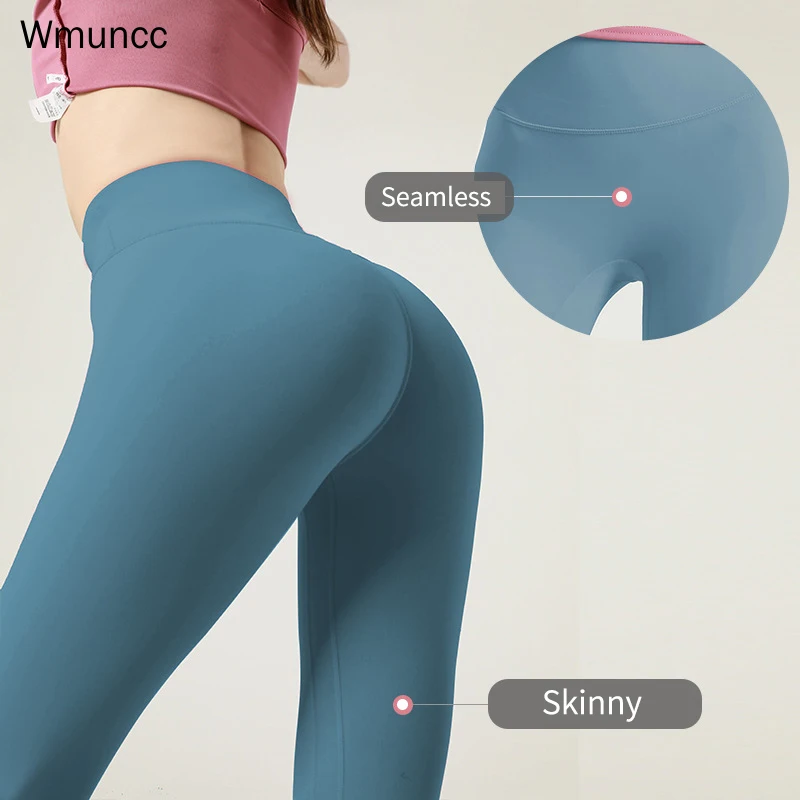 

Wmuncc Yoga Pant Women Fitness High Waist Tummy Control Seamless No T-line Gym Legging Elastic Breathable Slim Tights Solid