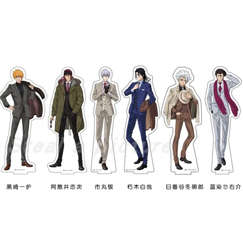 

BANDAI Anime BLEACHS Kuchiki Standing Plates Keychain Figure Ornaments Animation Derivatives Peripheral Products Model Toys