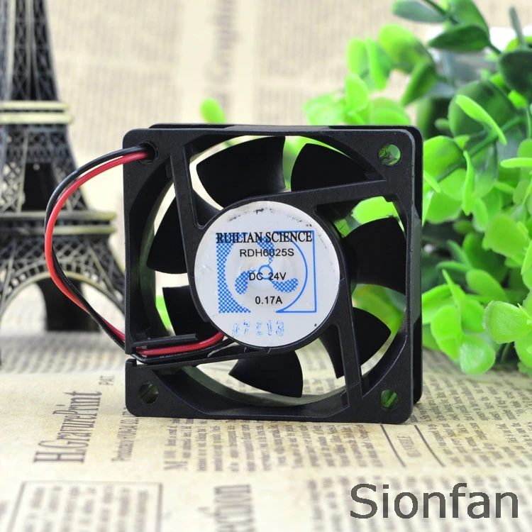 Для оригинального RUILIAN науки RDH6025S 24V 0.17A 6 см 6025 2 проводной Вентилятор охлаждения
