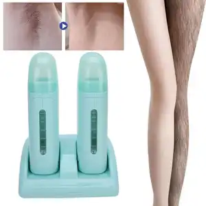 Эпилятор для удаления волос, нагреватель воска, Профессиональный двухсторонний нагреватель воска, аппарат для удаления волос, депилятор для лица и подмышек