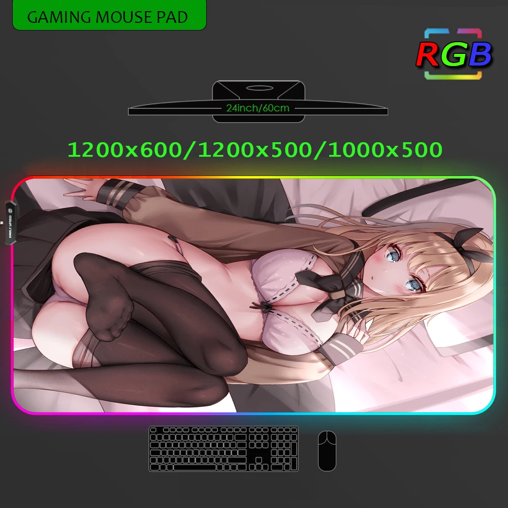 

Игровой коврик для мыши в виде ягодиц, грудь, RGB коврик для мыши, большие груди, попа, девушка, аниме, светодиодная подсветка, сексуальная груд...