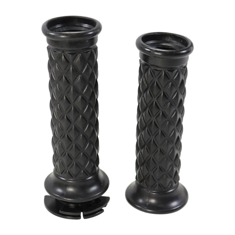 1set Universal Cafe Racer Motorcycle Non-slip Hand Grips Handlebar Throttle 7/8&quot 22mm+Bar End Caps For Harley Honda CG125 Yamaha |