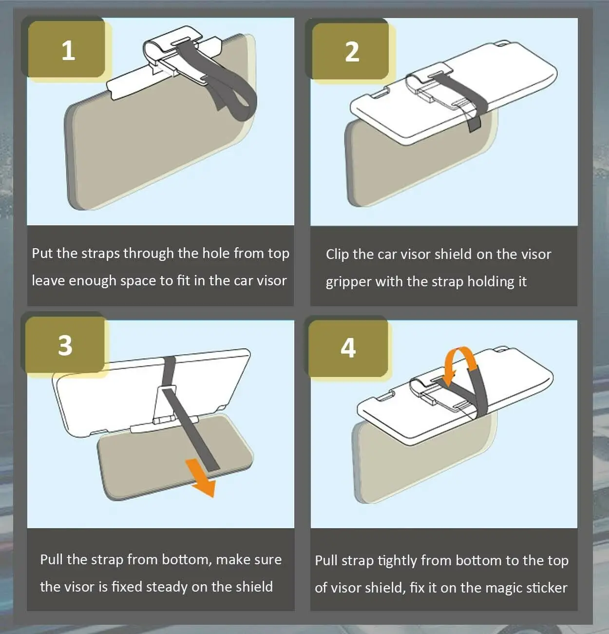 14 ''большой HD Автомобильный солнцезащитный козырек антибликовый
