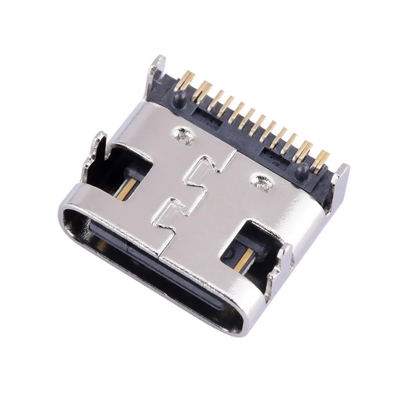 10 pcs/lot 5A 20V Micro USB Connector Type C 3.1 6 Pin SMT Socket Connector Female Port Jack Tail Plug For high current charging