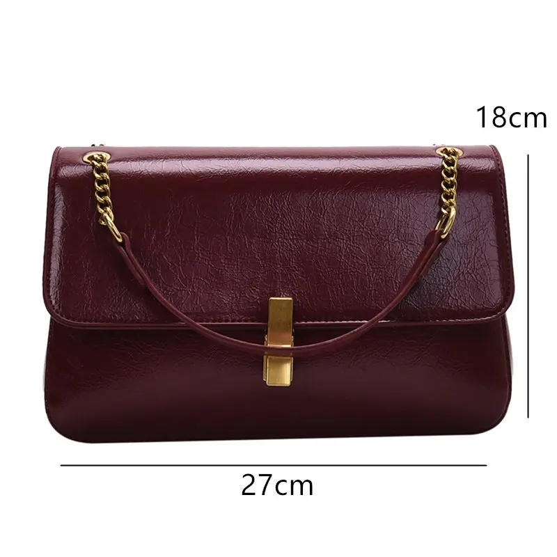 2020 модные однотонные женские сумки через плечо из искусственной кожи сумка