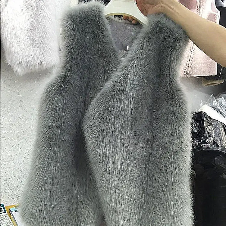 Новинка 2021 модная женская одежда жилет из искусственного меха и | Женская