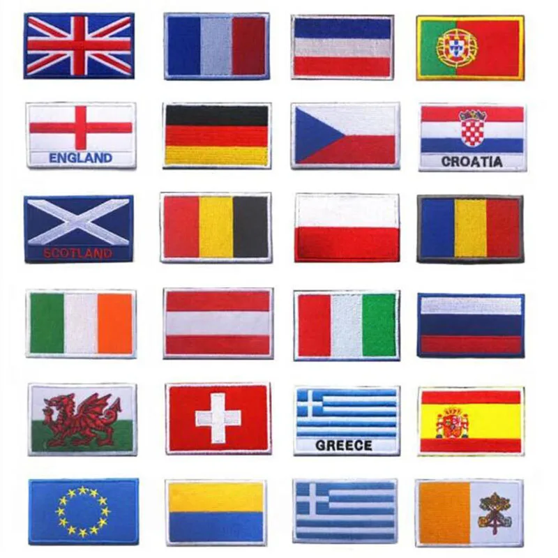 1 шт. 3D вышивка флаги мира Национальная эмблема полосатый значок повязка на руку