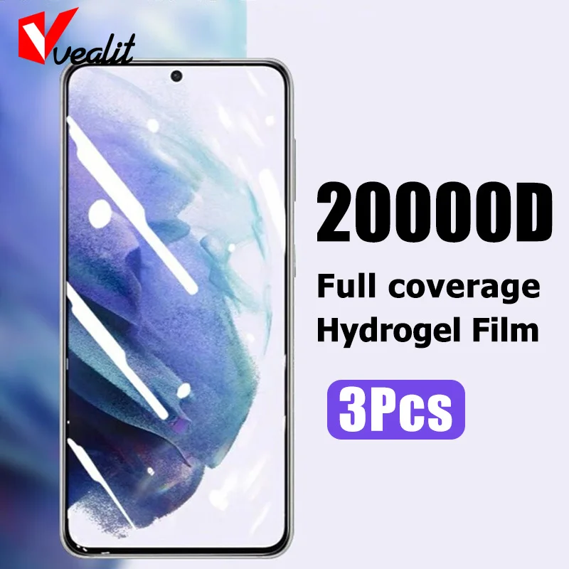 

1-3pcs Hydrogel Film For Sarmsung Galaxy S21 S10 S20 Note 20 Ultra 10 Plus A71 A51 A72 A52 A50 A22 Screen Protector M21 M31S M51