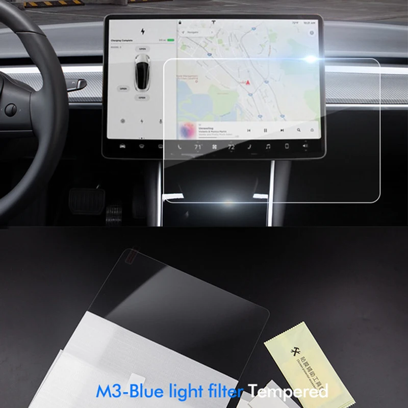 Защитное стекло для сенсорного экрана автомобиля Tesla 3 Model Y X S 2021 15 дюймов|Наклейки