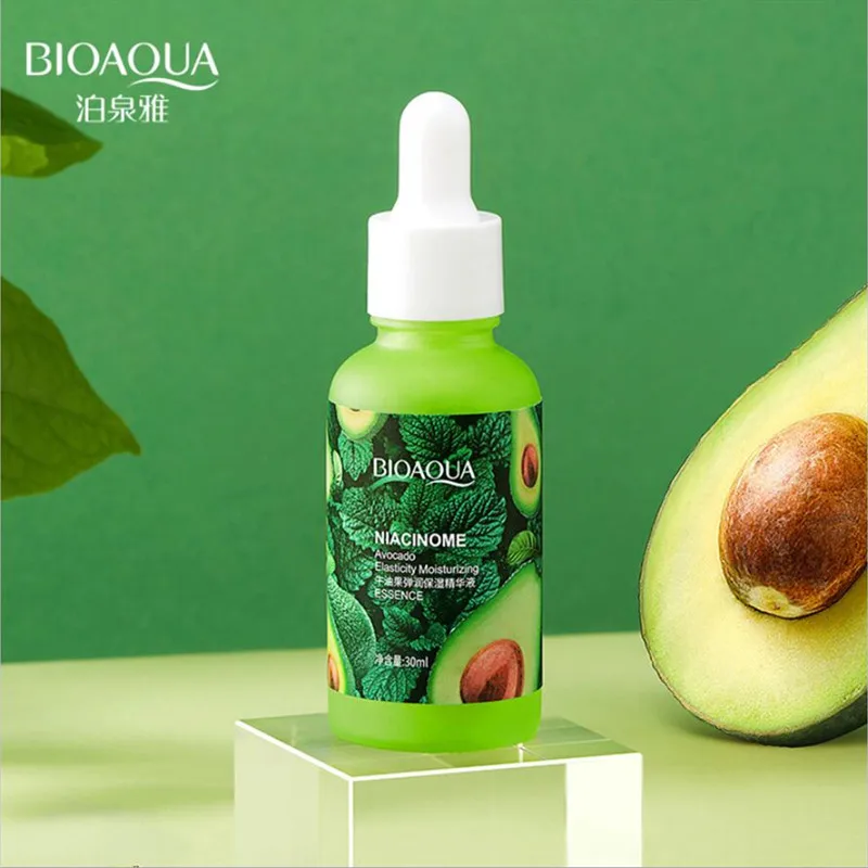 

30ML Avocado Elastic Moisturizing Face Serum hydrating Brightening Shrinking Pore Refreshing Essence