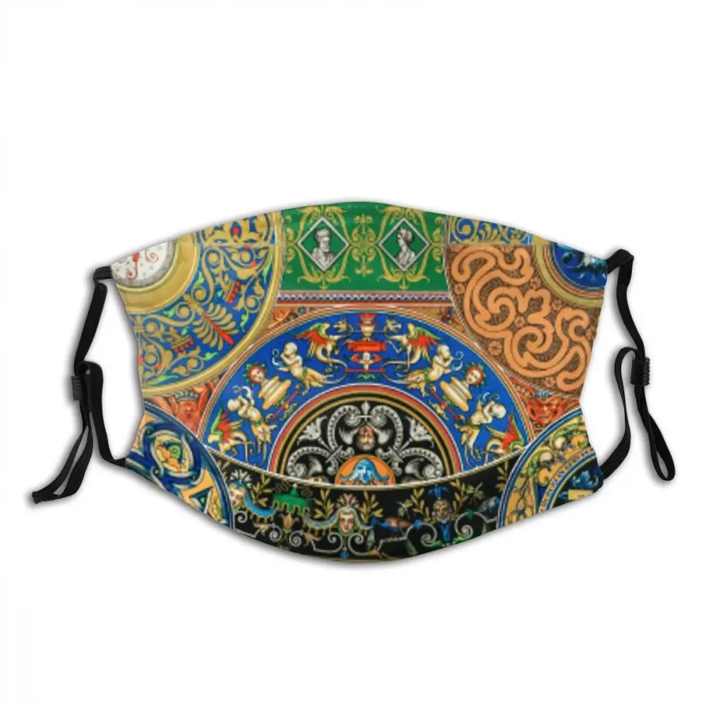 

World Within Spain Spanish Washable Printed Mouth Face Mask Anti Wind Cold Proof with Filters Earloop Protection Cover Muffle