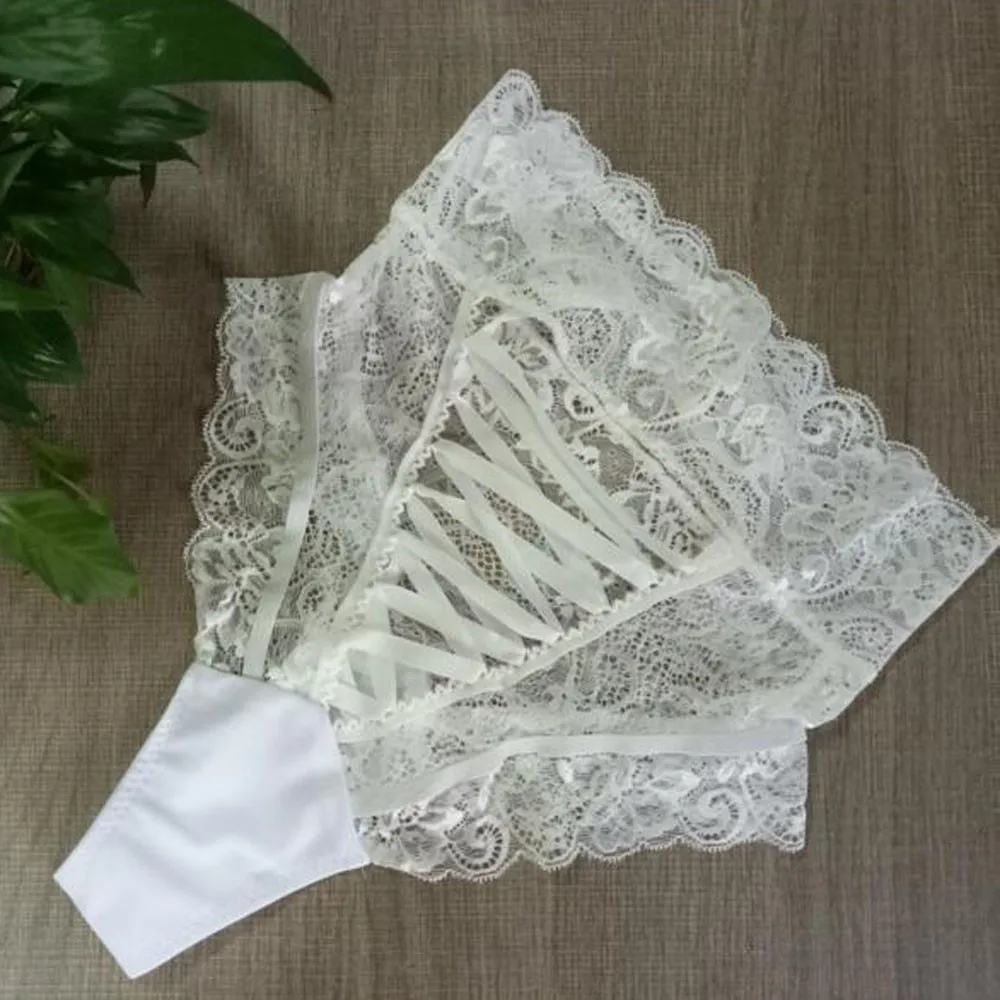 New Women's Sexy Thongs Lace Transparent Panties Underwear Female Erotic Lingerie High Waist Briefs For Sex | Тематическая