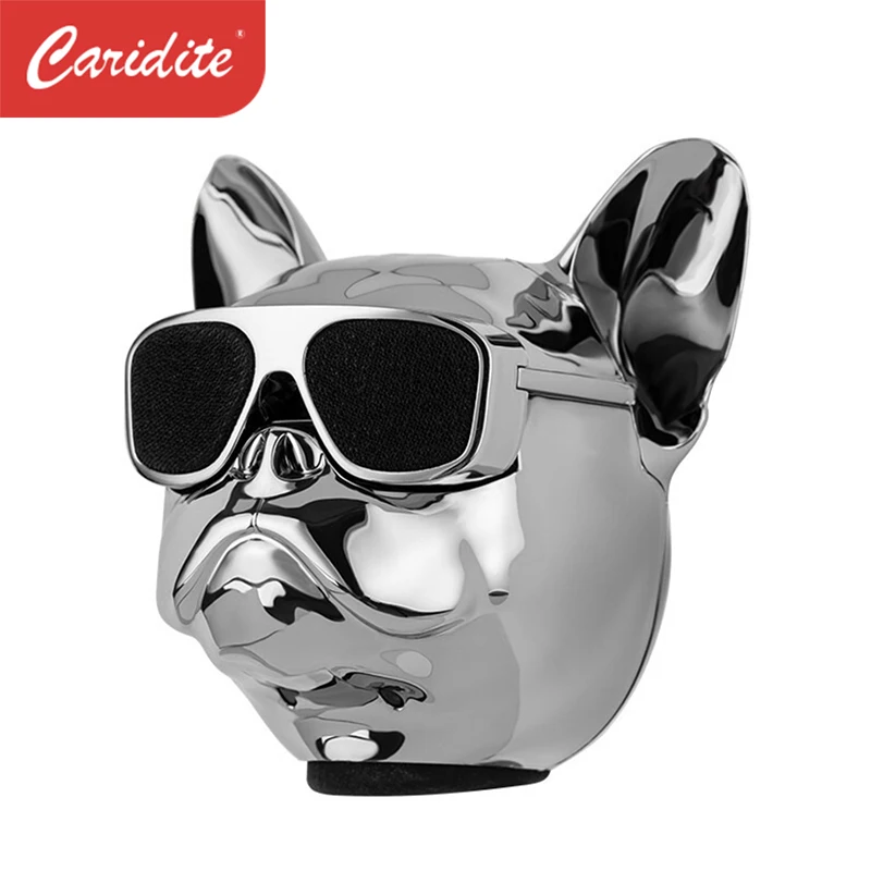 Caridite Dog Head Bluetooth Speaker Wireless Portable Method Dog Fighting Speaker Personality Cool Bass Outdoor Subwoofer