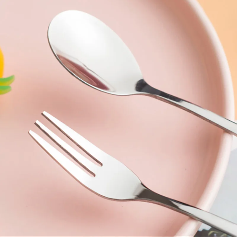 Нержавеющая сталь ложки вилки фрукты Клубника Shaped для помешивания десертных