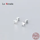 Серьги-гвоздики La Monada для женщин, серебро 925 пробы, Минималистичная звезда, изящные женские серьги, ювелирные изделия, женские серьги-гвоздики, искусственное серебро