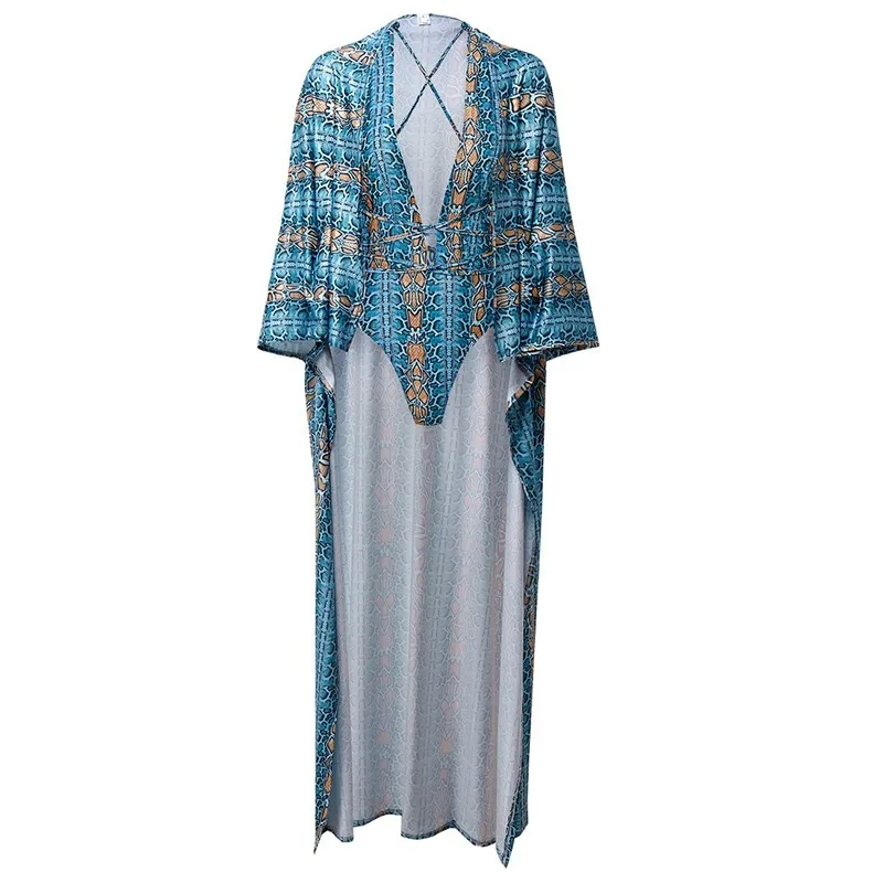 Новинка 2020 бикини цельный сексуальный купальник для женщин с принтом Цельный +