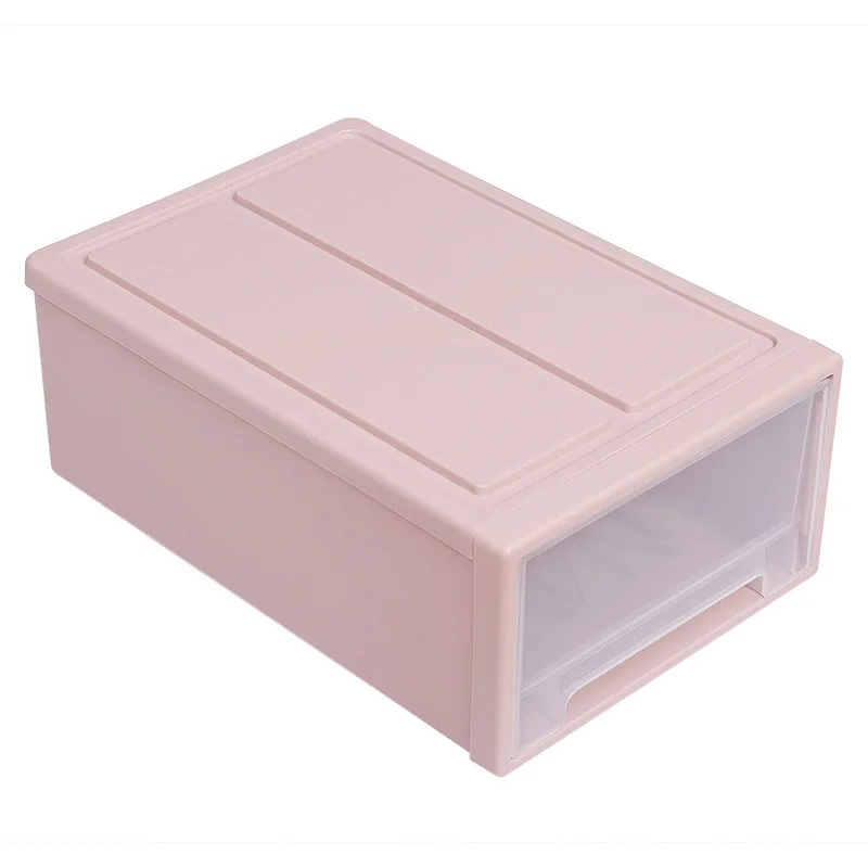 

Stackable Clothes Storage Box Modern Drawer Type Plastic Container Underwear Bra Socks Saves Home Wardrobe Space Organizer Boxs